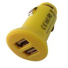 タブレットの PC のためにデュアル ポート携帯用黄色い小型 USB 車の充電器