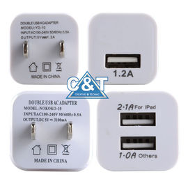 デュアル ポート 3.1A Usb の交流電力のアダプターのツートーン家の Iphone 6 の壁の充電器